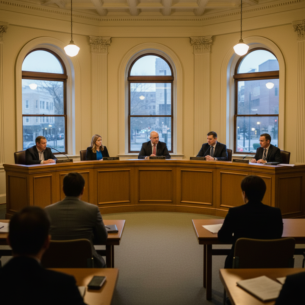 City Council chamber during the vote